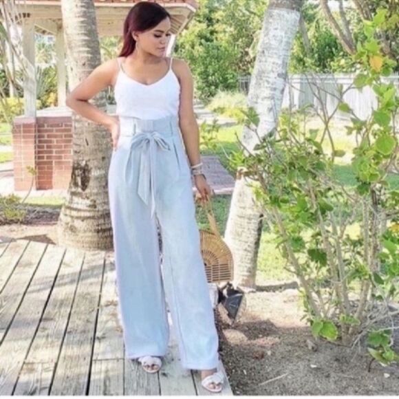 NWT BLUE JUMPSUIT WITH POCKETS Size Small - Picture 4 of 12